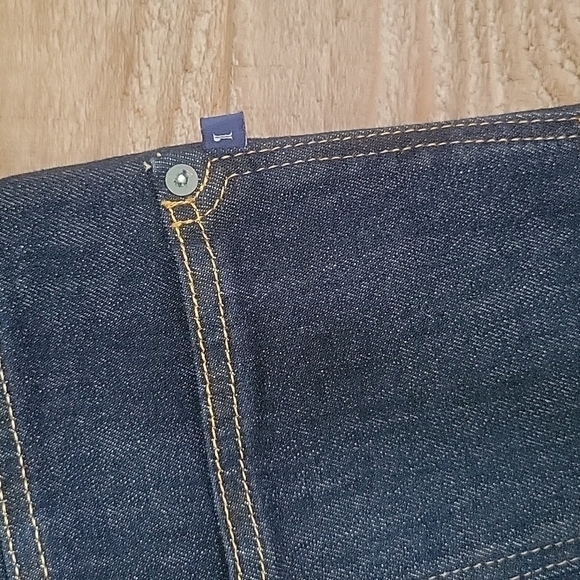 NWT Anthropologie Pilcro The Split Straight Dark Wash Jeans Size 25 or 26 - Picture 7 of 11